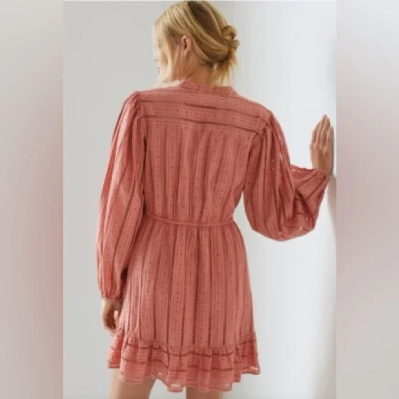 Anthropologie - Forever That Girl Eyelet Mini Dress - Picture 4 of 15